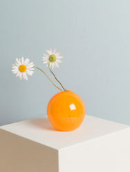 Mini vases, bright orange