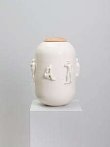 Amphora vase, white