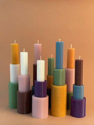 Tower -beeswax candle, L