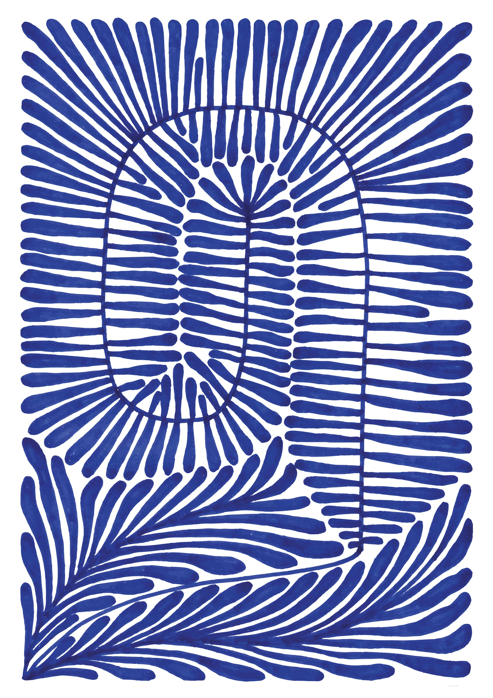 Blue Flower, A3 Giclée Print