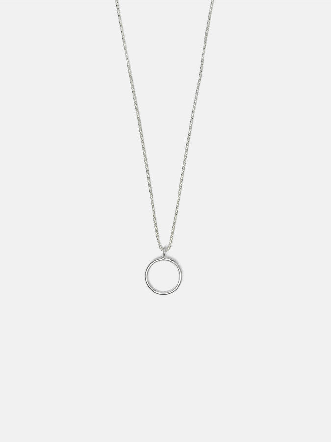 Circle necklace, silver